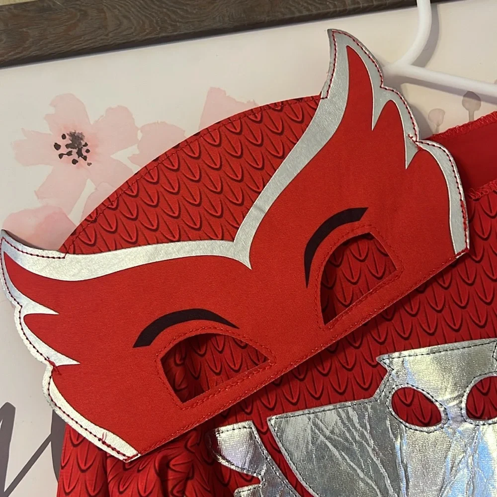 Red Superhero Costume with Cape and Mask